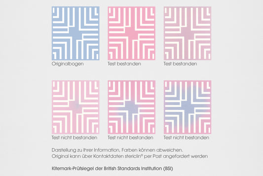 BOWIE & DICK Einmaltestpaket klein 10x7,5 cm ISO 11140-4 VE = 40 Stk., Preis pro Stück