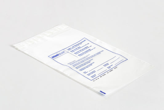 Staubschutzbeutel 300 x 500 + 50 mm (Klebeleiste) stericlin aus PE transparent, Preis/VE = 500 St.