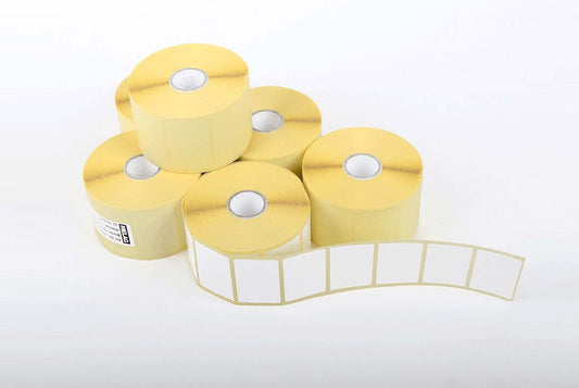 Etiketten für MELAprint 60/80 Labelprinter weiß (1000Stk. pro Rolle) weiß, zweifach klebend, Preis pro Rolle