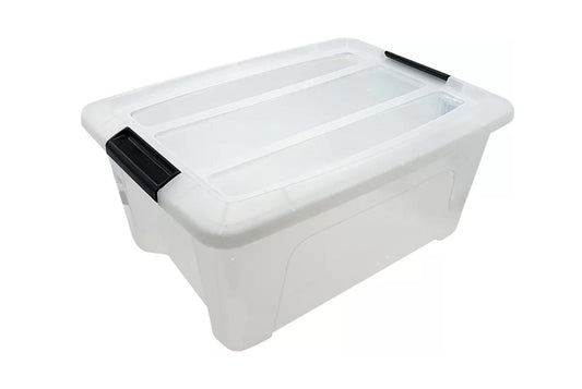 Transportbox Kunststoff Melag 39,3 x 29 x 18,6 cm, Vol. 15 l, transparent reinig- und desinfizierbar, mit Deckel und Scharnieren verschließbar