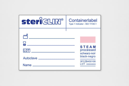  Stericlin® Containerschilder mit Dampfindikator - 40x60mm